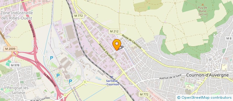 localisation de l'entreprise TRANSPORTS GUILLAUMONT à COURNON-D'AUVERGNE