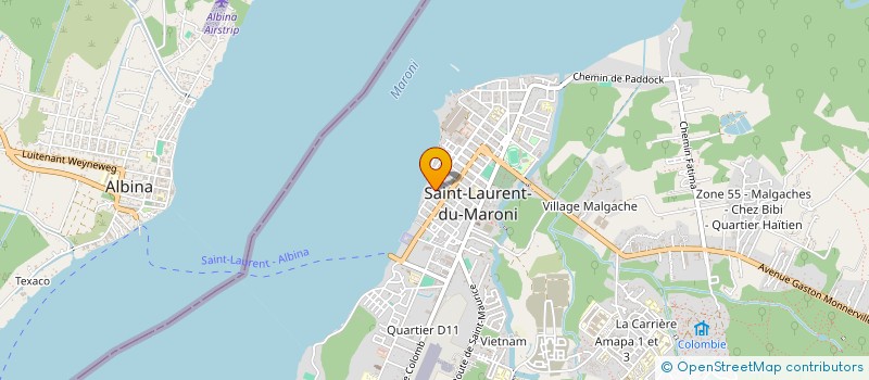 localisation de l'entreprise TRANSPORTS GUYE à SAINT-LAURENT-DU-MARONI