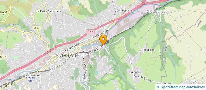localisation de l'entreprise TRANSPORTS HENRI BARROT à RIVE-DE-GIER