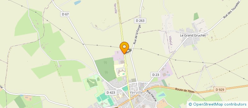 localisation de l'entreprise TRANSPORTS HOCHEDEZ PERE ET FILS à YERVILLE