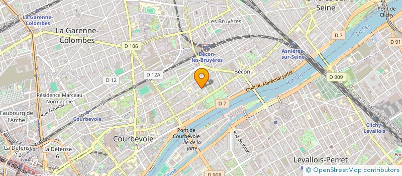 localisation de l'entreprise TRANSPORTS HOCINE à COURBEVOIE