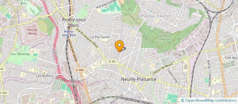 localisation de l'entreprise TRANSPORTS HOUET à ROSNY SOUS BOIS