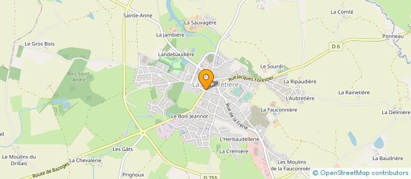 localisation de l'entreprise TRANSPORTS INTER REGION SARL à LA GAUBRETIERE