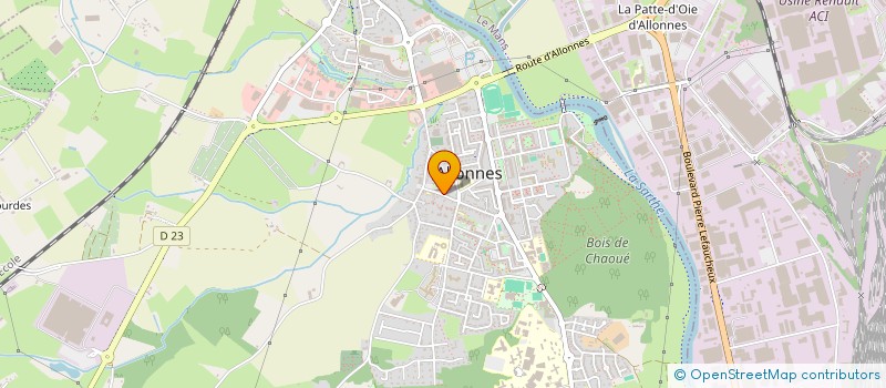 localisation de l'entreprise TRANSPORTS INTERNATIONAUX COHUAU  ALLONNES