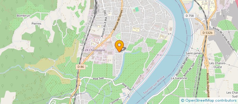 localisation de l'entreprise TRANSPORTS J.C CHALOIS à TOURNON SUR RHONE