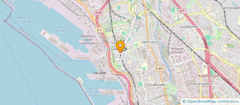 localisation de l'entreprise TRANSPORTS J P à MARSEILLE 15EME
