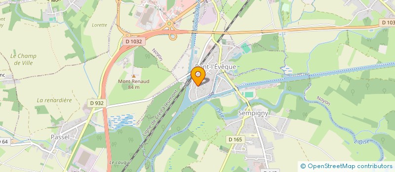 localisation de l'entreprise TRANSPORTS J.P.V.  PONT-L'EVEQUE