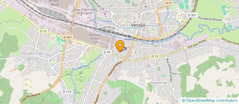 localisation de l'entreprise TRANSPORTS JACQUENEY  VESOUL