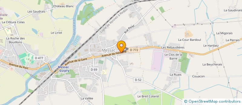 localisation de l'entreprise TRANSPORTS JALLIER à GUIPRY-MESSAC