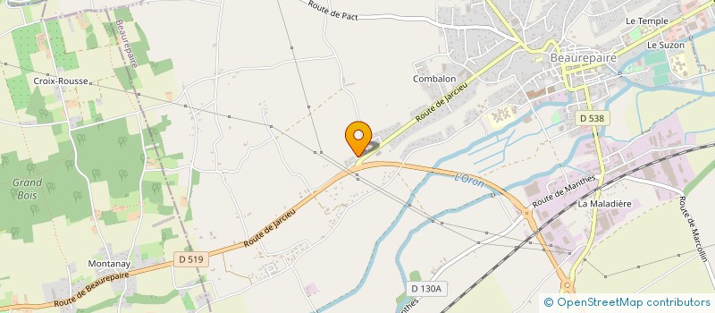 localisation de l'entreprise TRANSPORTS JEAN BOURGET à BEAUREPAIRE