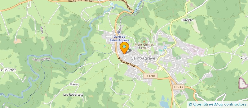 localisation de l'entreprise TRANSPORTS JEAN FAURIE à SAINT-AGREVE