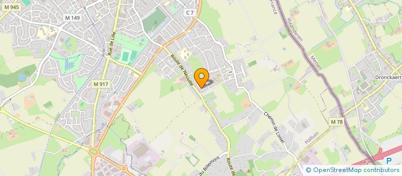 localisation de l'entreprise TRANSPORTS JEAN-JACQUES LEFEBVRE  HALLUIN