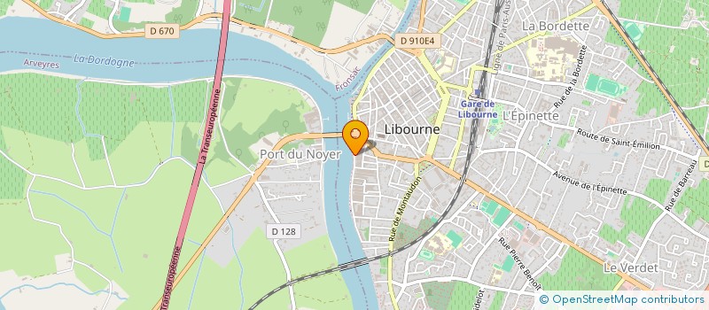 localisation de l'entreprise TRANSPORTS JEAN MORTELECQUE  LIBOURNE