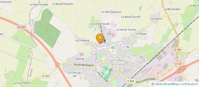 localisation de l'entreprise TRANSPORTS JEAN PIRON à SAINT-MEEN-LE-GRAND