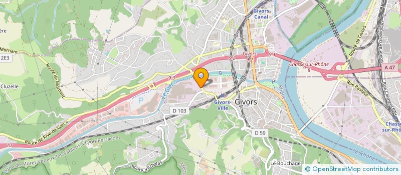 localisation de l'entreprise TRANSPORTS JEAN PUZIN ET FILS à GIVORS