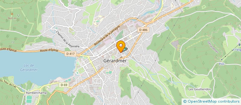 localisation de l'entreprise TRANSPORTS JEANDON ET FILS à GERARDMER