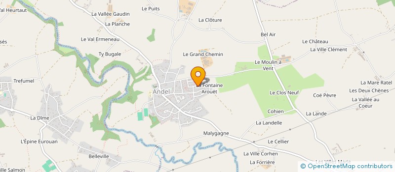 localisation de l'entreprise TRANSPORTS JEGO  ANDEL