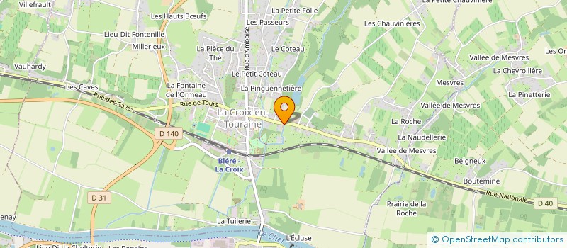 localisation de l'entreprise TRANSPORTS JF CLAISSE  LA CROIX-EN-TOURAINE