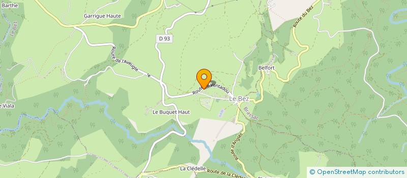 localisation de l'entreprise TRANSPORTS JOSIAN SENEGAS  LE BEZ