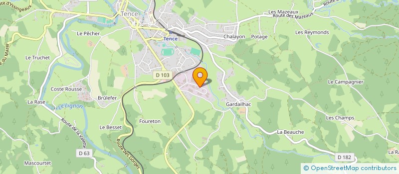 localisation de l'entreprise TRANSPORTS JOUVE à TENCE