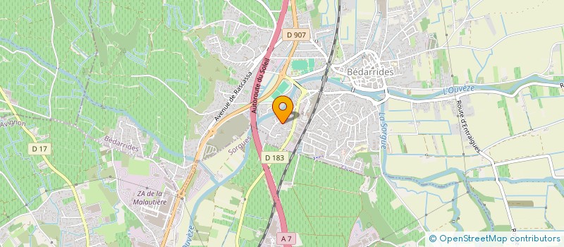 localisation de l'entreprise TRANSPORTS JPH SARL  BEDARRIDES