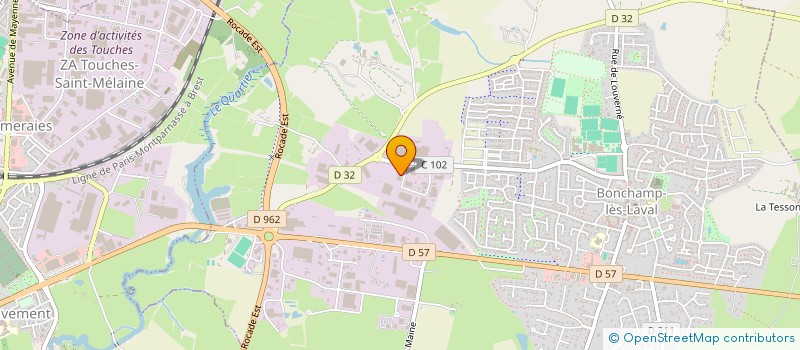 localisation de l'entreprise TRANSPORTS JV à BONCHAMP-LES-LAVAL