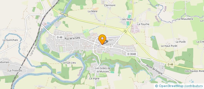 localisation de l'entreprise TRANSPORTS KERMARREC  BOURG-DES-COMPTES