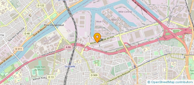 localisation de l'entreprise TRANSPORTS KIEFFER SA à GENNEVILLIERS