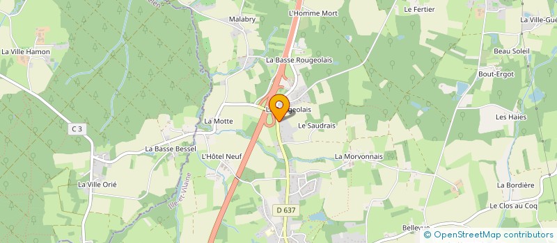 localisation de l'entreprise TRANSPORTS L.F. SARL  MESNIL-ROC'H