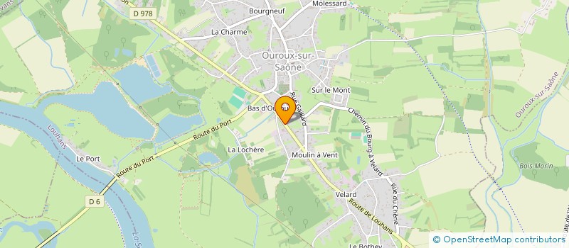 localisation de l'entreprise TRANSPORTS LABOURIAUX à OUROUX-SUR-SAONE