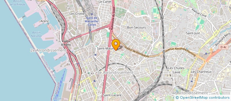 localisation de l'entreprise TRANSPORTS LACROIX à MARSEILLE