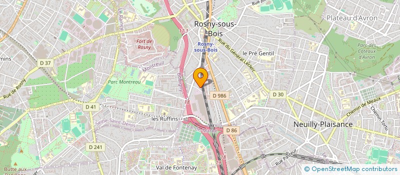 localisation de l'entreprise TRANSPORTS LAGRANGE à ROSNY-SOUS-BOIS