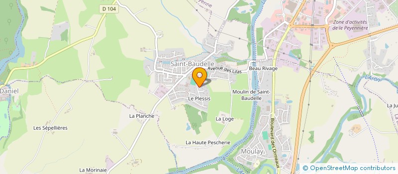 localisation de l'entreprise TRANSPORTS LAGREVE à SAINT-BAUDELLE
