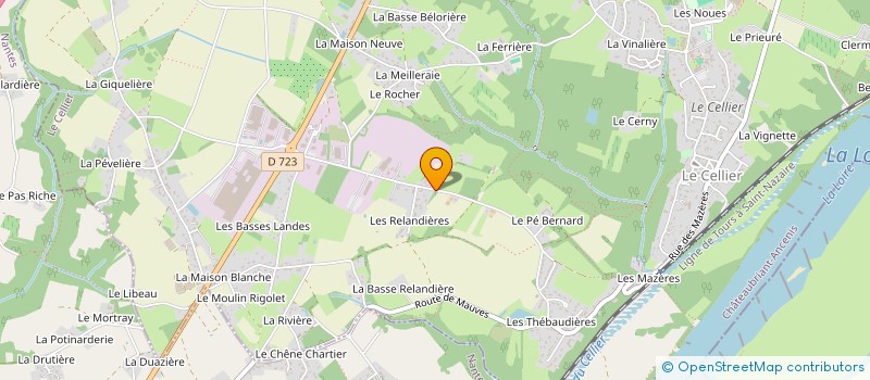 localisation de l'entreprise TRANSPORTS LANDREAU à LE CELLIER