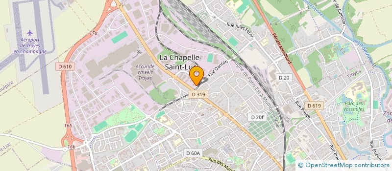 localisation de l'entreprise TRANSPORTS LANGLET à LA CHAPELLE-SAINT-LUC