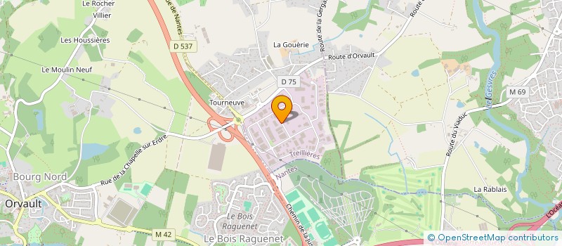 localisation de l'entreprise TRANSPORTS LAPERCHE à TREILLIERES
