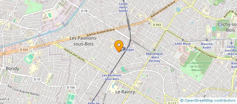 localisation de l'entreprise TRANSPORTS LAURENT à LES PAVILLONS-SOUS-BOIS