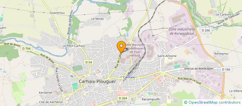 localisation de l'entreprise TRANSPORTS LE BOULC'H à CARHAIX-PLOUGUER