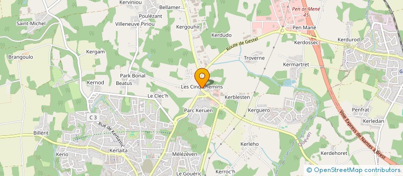 localisation de l'entreprise TRANSPORTS LE GUILLOU PIERRE à GUIDEL