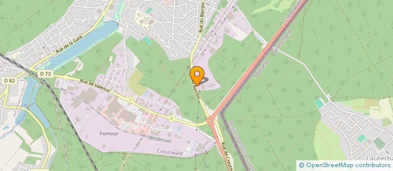 localisation de l'entreprise TRANSPORTS LEBEAU ET COMPAGNIE à CREUTZWALD