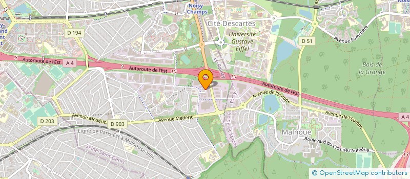 localisation de l'entreprise TRANSPORTS LECHEVIN SA à NOISY-LE-GRAND