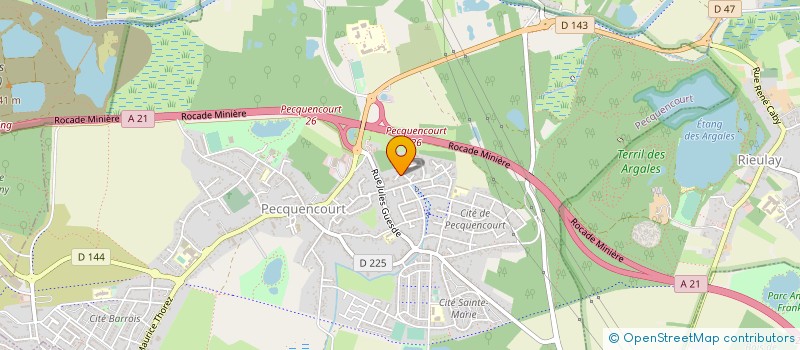 localisation de l'entreprise TRANSPORTS LECLERCQ DIDIER  PECQUENCOURT