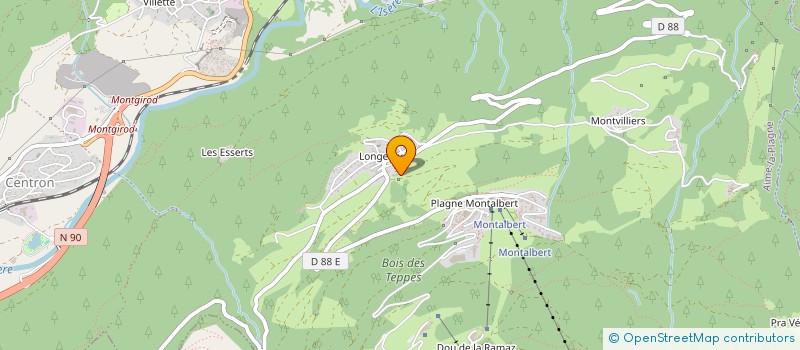 localisation de l'entreprise TRANSPORTS LEGROUX DOMINIQUE à AIME-LA-PLAGNE