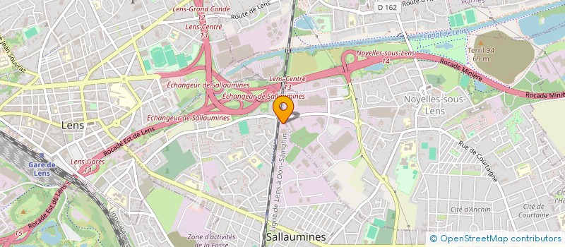 localisation de l'entreprise TRANSPORTS LEROY à SALLAUMINES