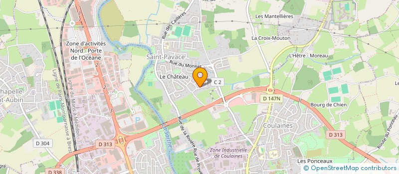 localisation de l'entreprise TRANSPORTS LETESSIER-MORIN  SAINT-PAVACE