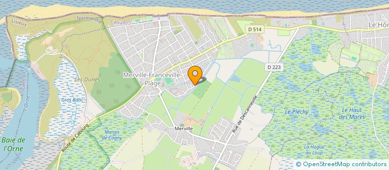 localisation de l'entreprise TRANSPORTS LORIEUX SNC  MERVILLE-FRANCEVILLE-PLAGE