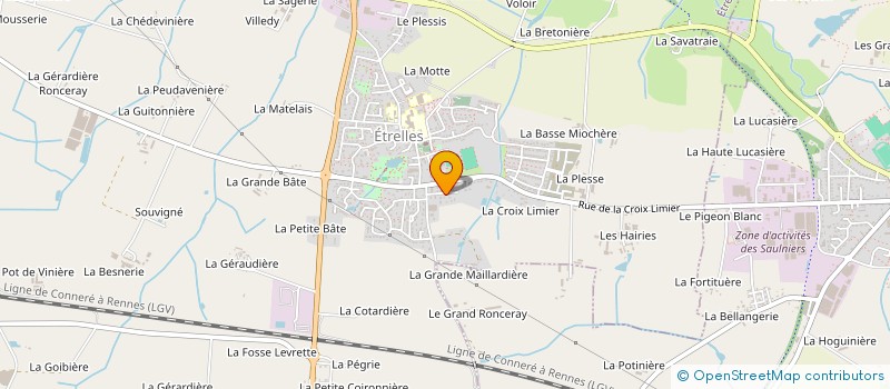 localisation de l'entreprise TRANSPORTS LUCAS à ETRELLES