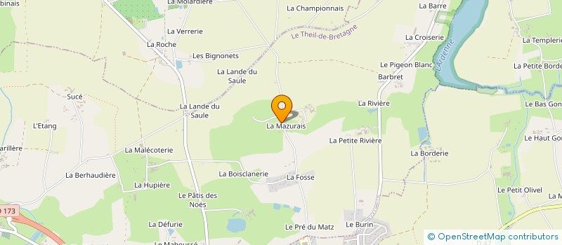 localisation de l'entreprise TRANSPORTS MABILAIS LOIC ET EMILIE à RETIERS