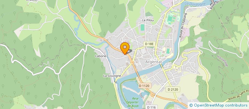 localisation de l'entreprise TRANSPORTS MANAUX  ARGENTAT-SUR-DORDOGNE