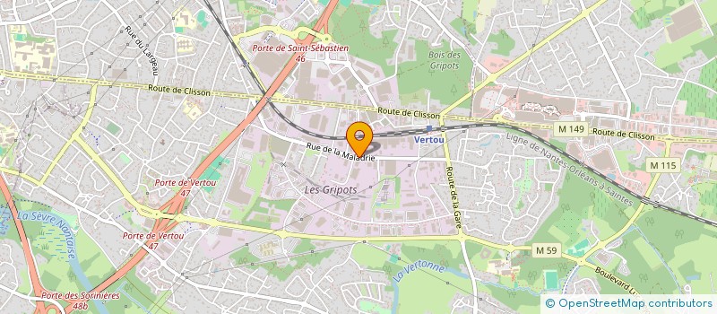 localisation de l'entreprise TRANSPORTS MANDIN  VERTOU